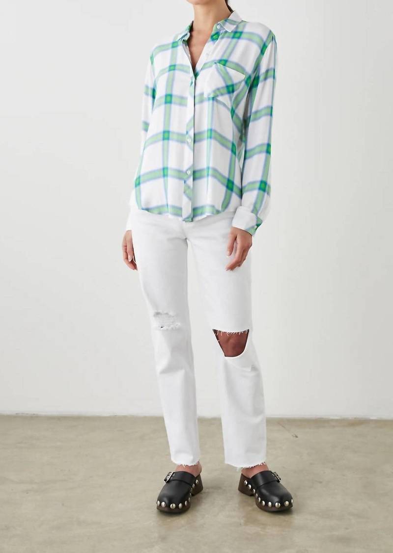 Rails Hunter Button Down In White/green