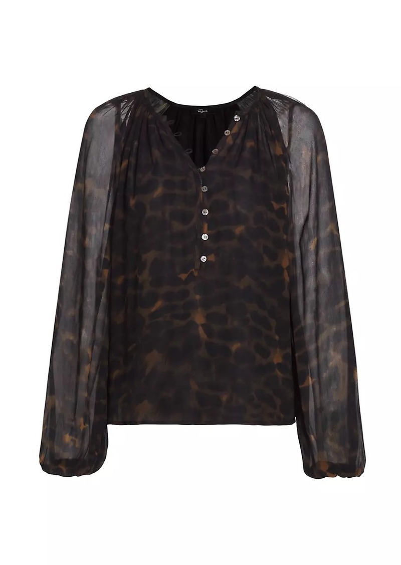 Rails Indi Sheer Leopard Blouse