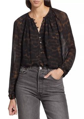 Rails Indi Sheer Leopard Blouse