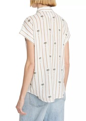 Rails Jamie Striped Button-Front Top