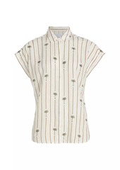 Rails Jamie Striped Button-Front Top