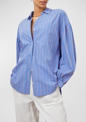 Rails Janae Striped Balloon-Sleeve Button-Front Shirt