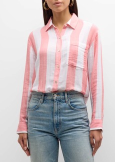 Rails Jaylin Striped Button-Front Gauze Shirt 