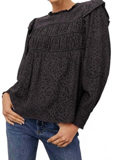 Rails Kadi Ruffle Blouse In Spotted Slate