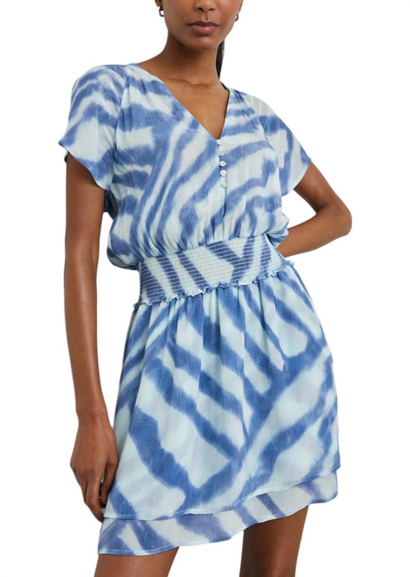 Rails Karla Dress In Blue Watercolor Stripes