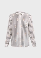 Rails Kathryn Striped Tiger Button-Front Shirt