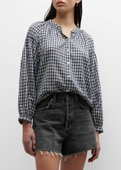 Rails Kenlie Gingham Button-Front Blouse