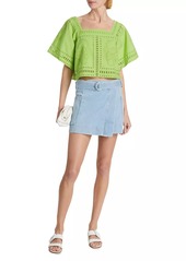 Rails Laine Eyelet Square Neck Top