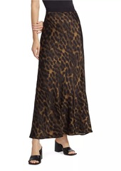 Rails Leia Leopard Satin Maxi Skirt