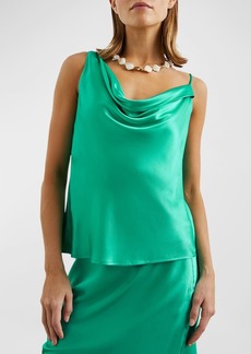 Rails Mae Asymmetric Satin Blouse 