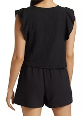 Rails Miley Ruffle-Sleeve Top