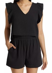 Rails Miley Ruffle-Sleeve Top