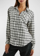 Rails Milo Star-Embroidered Plaid Shirt 