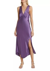 Rails Monique Satin Asymmetric Midi-Dress