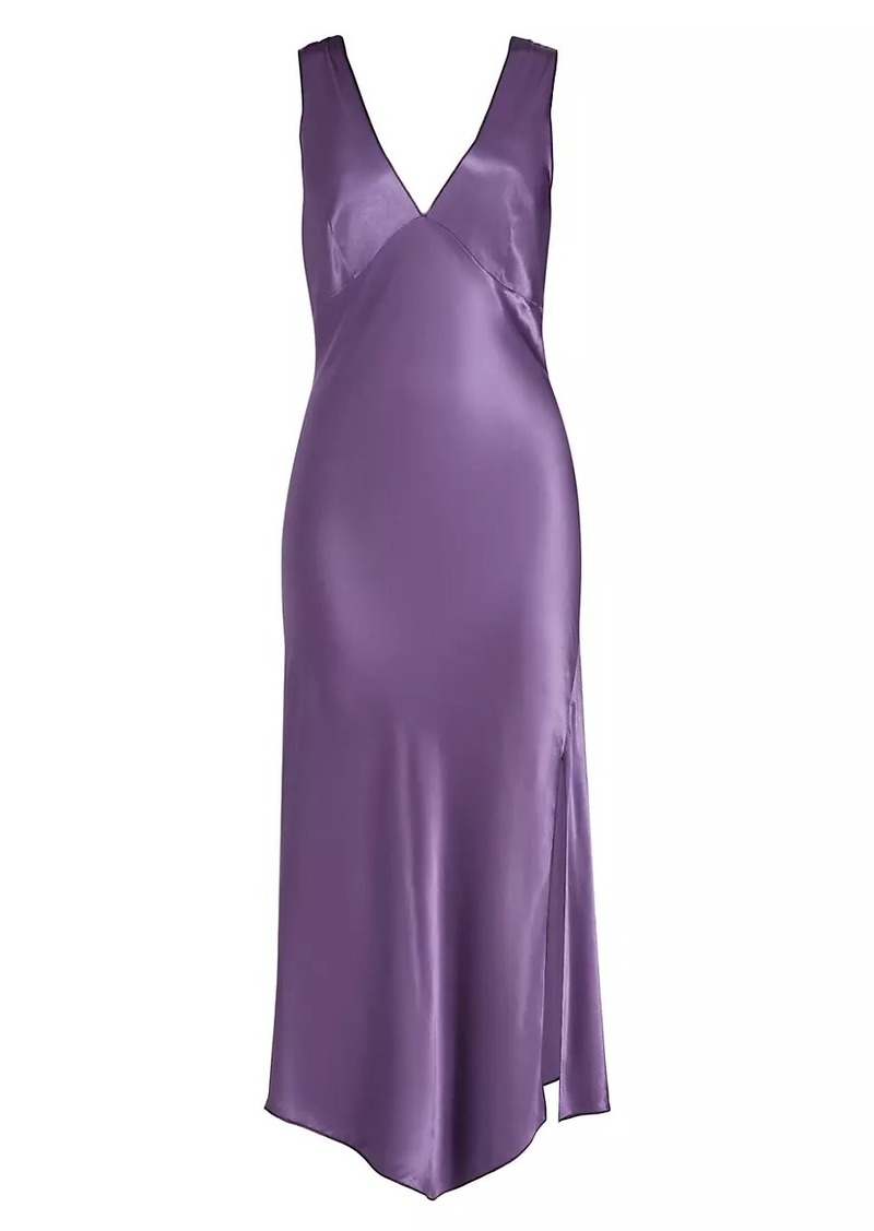 Rails Monique Satin Asymmetric Midi-Dress