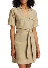 Rails Natalie Twill Belted Wrap Minidress