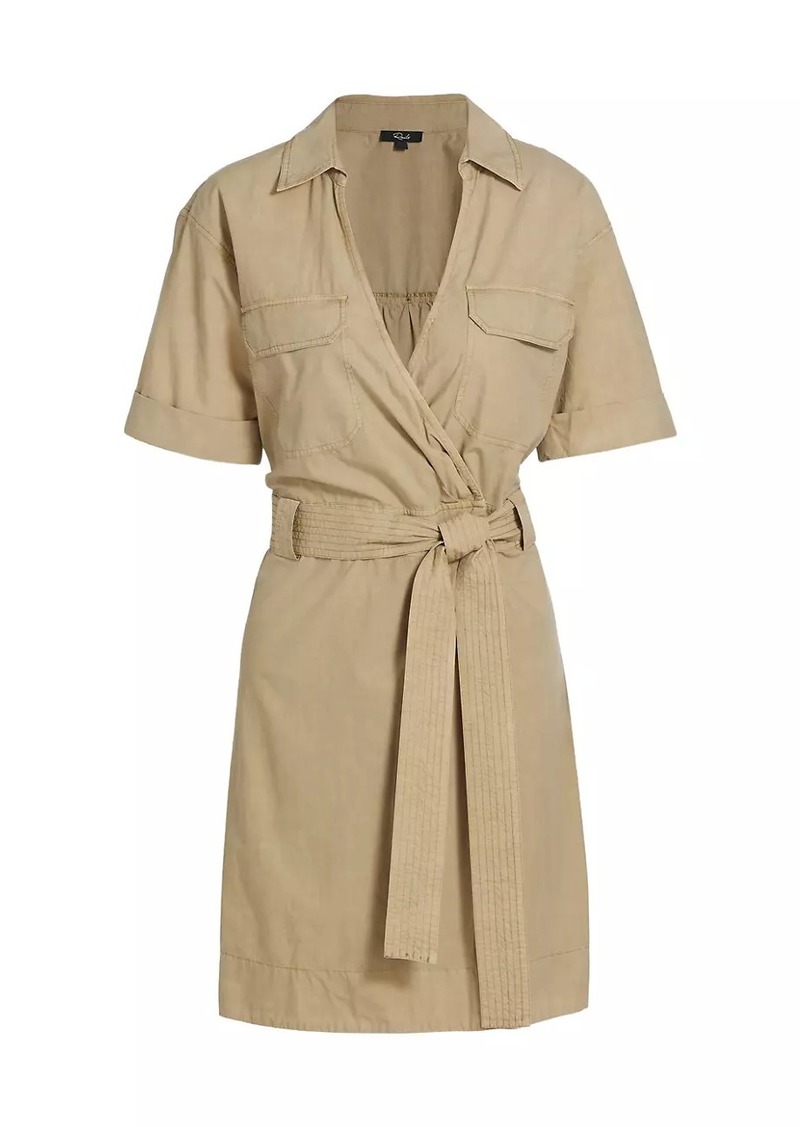 Rails Natalie Twill Belted Wrap Minidress