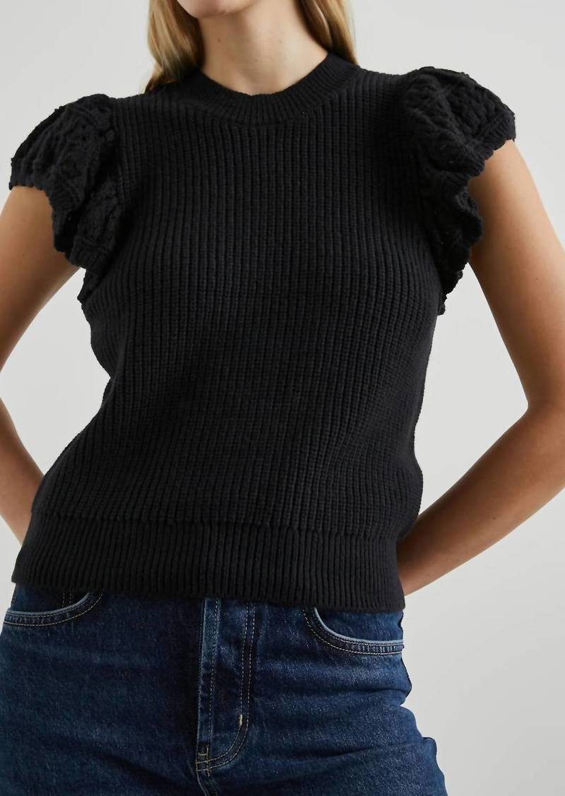 Rails Penelope Short Sleeve Sweater In Black