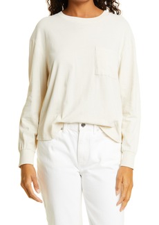 Rails Boxy Long Sleeve Cotton T-Shirt in Moon Light at Nordstrom