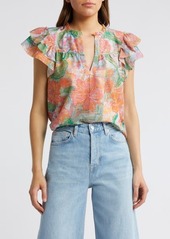 Rails Calista Floral Flutter Sleeve Top