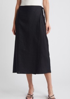 Rails Carly Linen Wrap Midi Skirt