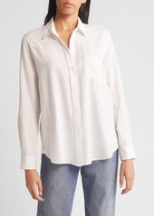 Rails Charli Seashell Linen Blend Button-Up Shirt