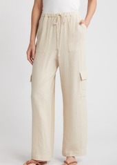 Rails Christiano Wide Leg Cotton Gauze Cargo Pants