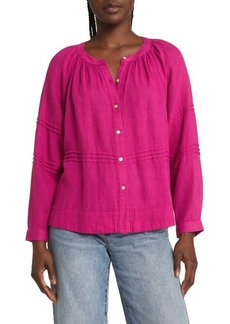 Rails Frances Linen Blend Button-Up Shirt