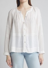 Rails Frances Linen Blend Button-Up Shirt