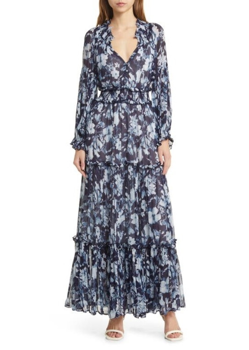 Rails Frederica Floral Tiered Long Sleeve Maxi Dress