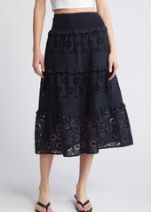 Rails Gail Tiered Cotton Eyelet Skirt