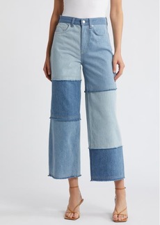 Rails Getty Patchwork High Waist Ankle Wide Leg Jeans