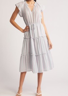 Rails Juni Stripe Drawstring Waist Midi Dress