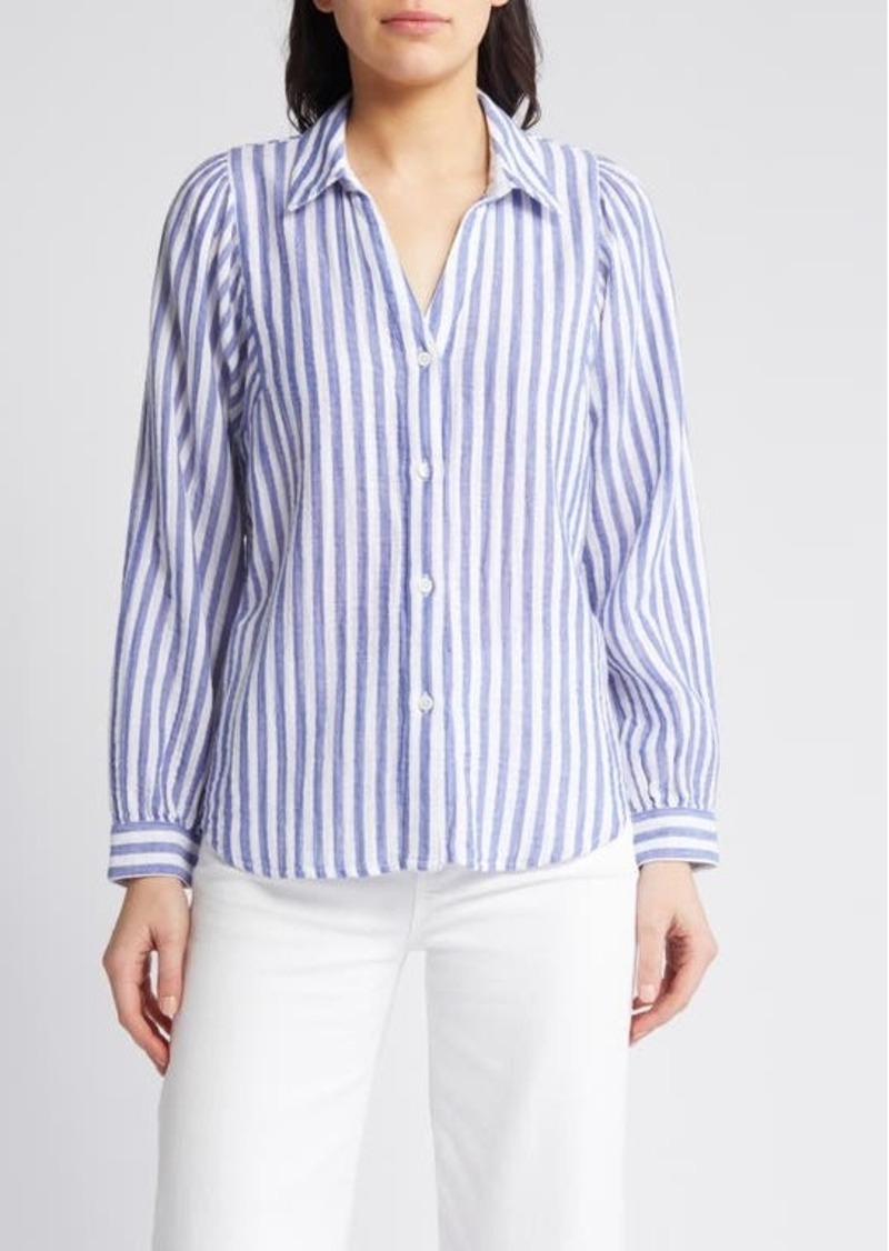 Rails Lo Stripe Organic Cotton Button-Up Shirt