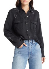 Rails Loren Star Button-Up Shirt in Black Embroidered Stars at Nordstrom