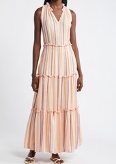 Rails Loulou Stripe Sleeveless Linen Blend Maxi Dress