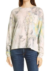 Rails Marbled Boxy Long Sleeve Top in Ivory Pastel Marble at Nordstrom