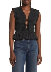 Rails Martine Smocked Ruffle Crop Top