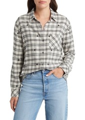 Rails Milo Embroidered Plaid Flannel Button-Up Shirt