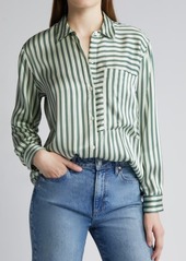 Rails Spencer Stripe Silk Shirt