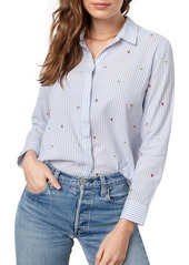 Rails Taylor Embroidered Stripe Shirt in Embroidered Citrus at Nordstrom