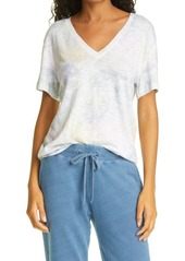 Rails The Cara V-Neck T-Shirt in Rainbow Tie Dye at Nordstrom