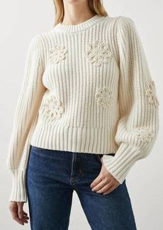 Rails Romy Sweater - Crochet Daisies In Ivory