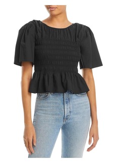 Rails Rosie Womens Smocked Cropped Blouse