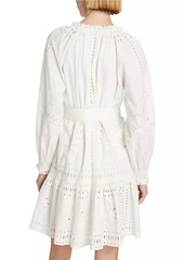 Rails Saylor Cotton Eyelet Tie-Waist Minidress