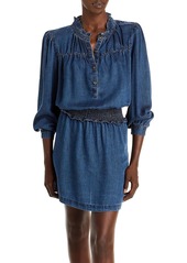 Rails Shawna Womens Denim Ruffled Shirtdress