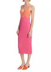 Rails Taryn Colorblock Crochet Midi-Dress