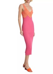 Rails Taryn Colorblock Crochet Midi-Dress