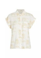 Rails Whitney Tiger Linen-Blend Shirt