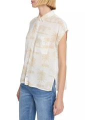 Rails Whitney Tiger Linen-Blend Shirt